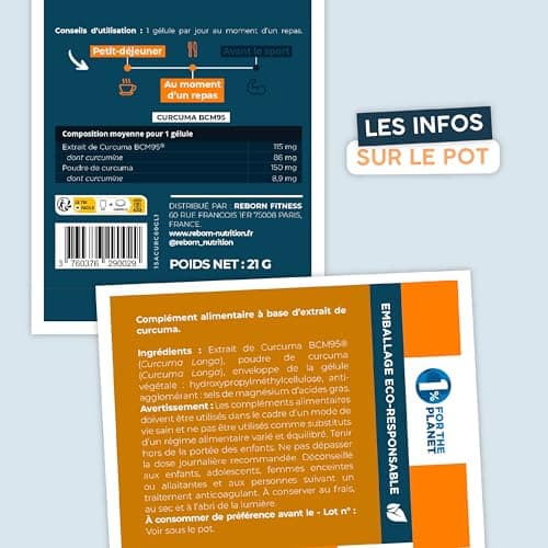 Curcuma ultra dosé • Qualité maximale : BCM95® Curcugreen® • Meilleure biodisponibilité : x700% • 2 mois • Digestion & Articulation • Made in France • AqeeLab Nutrition : la marque écoresponsable
