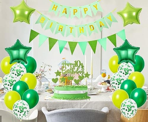 Ballons 11 ans anniversaire vert décoration, ballon 11 ans anniversaire garçon Decoration vert gâteau 11 ans garçon déco anniversaire 11 anniversaire garçon fille déco vert 11 ans garçon ballons