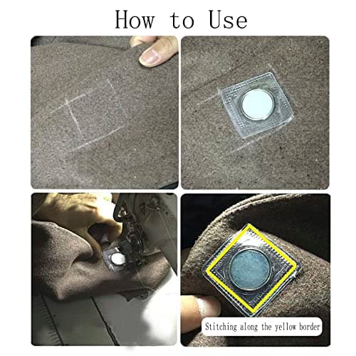 SyiXute 20 Paires Bouton Magnetique a Coudre,Boutons-Pression Magnétiques Invisibles à Coudre en PVC pour Sac à Main,Vêtements,Bricolage,15 mm