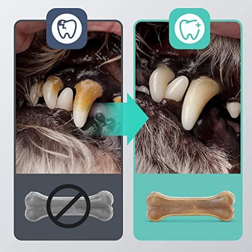 Nobleza - Rawhide Dog Chew Medium 15CM * Pack de 12, Cuir Brut Naturel à mâcher pour Chien, os pressés en Cuir Brut pour Chiot, os de Jointure Chien Moyen, Renforcement pour Les Dents