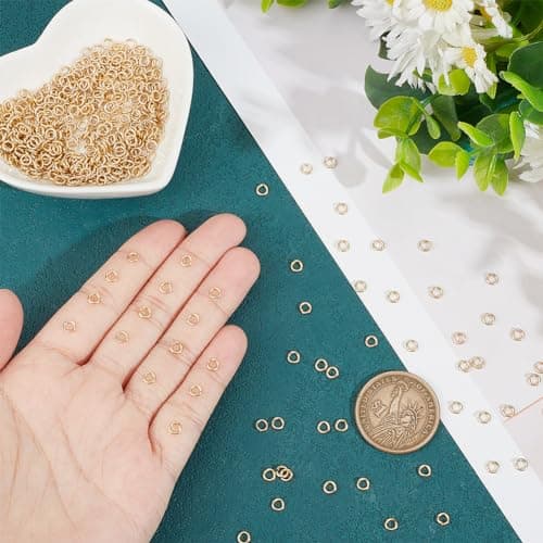 UNICRAFTALE 500 Pcs 4mm Doré en Acier Inoxydable Anneaux de Saut Ouverte Anneaux de Saute Connecteur Résultats de Bijoux pour la Fabrication de Bijoux et Projets D'Artisanat et Répaion