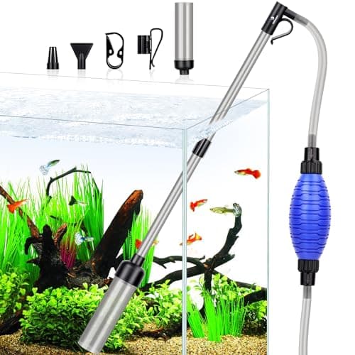 Aquarium Changer l'eau, Filtre de Sable de Nettoyage d'aquarium, réservoir de Poissons Kit de Nettoyage de Gravier d'aquarium avec débit d'eau réglable pour Le Nettoyage du Sable