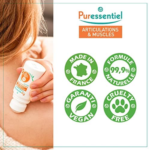 Puressentiel - Articulations et Muscles - Roller aux 14 Huiles Essentielles - Soulage les douleurs musculaires, articulaires et les courbatures – Dos, genoux, jambes du sportif - 75 ml