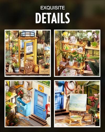 Rolife DIY Miniature Maison pour Adultes Maison des Fleurs de Cathy Maison de Poupée Maquette Kits de Construction pour Adultes Cadeau d'anniversaire pour Femmes et Filles