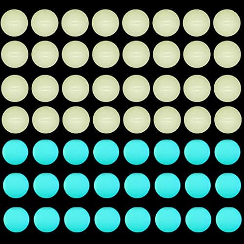100PCS 8mm lumineux bleu-vert lueur solaire Gemstone rond perles en vrac dans l’obscurité de plus en plus bricolage charme perles lisses pour Bracelet collier boucles d’oreilles fabrication de bijoux