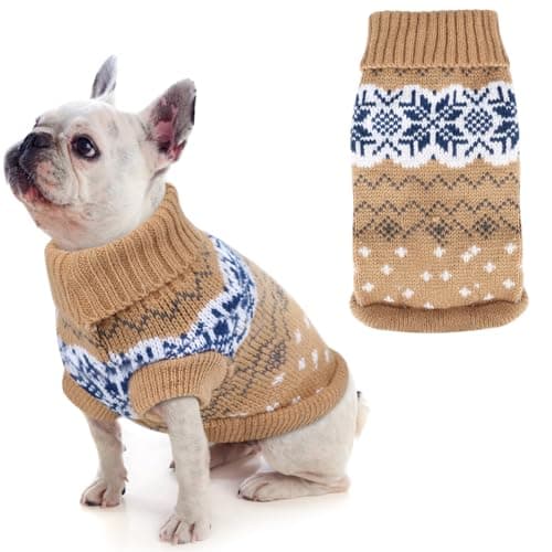 Idepet Chien Pet Pull, Hiver Chaud Chien Chat Cavaliers Vêtements, Confortable Manteau pour Animaux De Compagnie Costume Chiot Jumper Chaton Pull Vêtements pour Petits Chiens Moyens Grands Chats