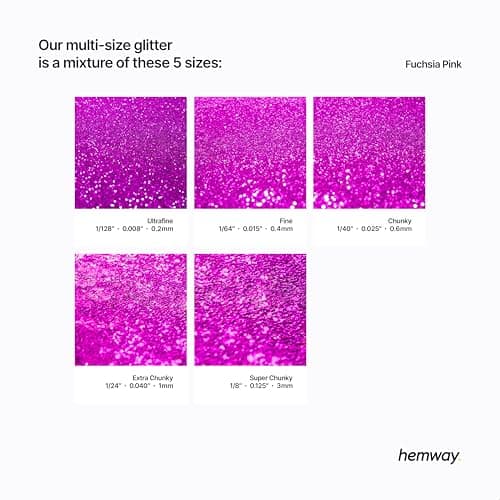 Paillettes pour artisanat gobelets en résine rose fuchsia tailles multiples cartes bijoux de Noël bougies épaisses fines 100 g/3,5 oz