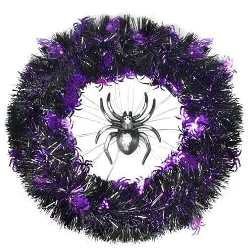 Decoration Halloween,Couronne Halloween Porte,Guirlande de Sorcière,Décoration Halloween Couronne de Porte,Decoration Halloween Couronne De Citrouille pour Cour,l'arbre,Porche Décor Murales Fenêtres