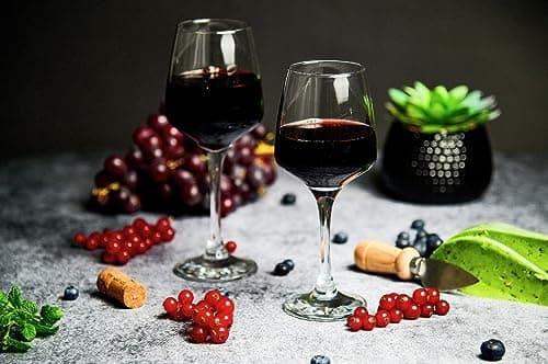 Glasmark KROSNO 1992 Verres à Vin Verres à Vin Rouge Verres à Vin Blanc Lot de 6 Verres à Vin Résistant au Lave-Vaisselle Transparent 6x300 ml