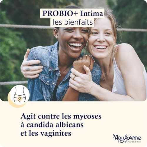 Probio+ Intima - Probiotique Flore Intime - Jusqu'à 40 Milliards UFC/Jour - 4 Souches Lactobacillus Reuteri, Rhamnosus Crispatus et Acidophilus - 100% FRANÇAIS