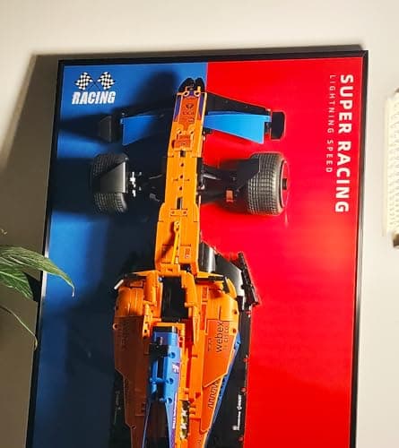 WETCEAOM Cadre pour Lego Technic McLaren Formula 1 42141, Tableau d'affichage mural pour Lego les amateurs, taille : 75x45 cm(sans modèle)