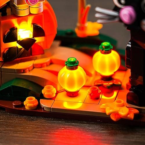 Kit de lumières LED pour Lego 40570 Halloween Chat et Souris (Pas de Lego), kit d'éclairage de décoration pour Lego Halloween Chat et Souris, Jouet créatif pour Adultes et Enfants