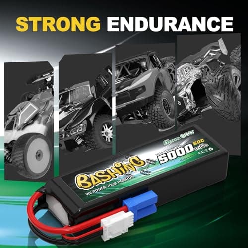 Gens ace 3S Lipo Batterie 5000mAh 11,1V 50C 3S Bashing RC Batterie avec connecteur EC5,pour la Plupart des Voitures RC à l'échelle 1/8, 1/10