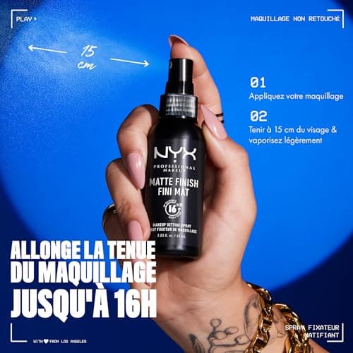 NYX Professional Makeup Spray Fixateur Setting Spray Dewy Finish, Spray de Finition, Tenue Longue Durée, Fini Mat, Formule Vegan, Lot de 2, Modèle : Matte | Formule vegan, Toutes carnations et types de peaux, Léger et rafraîchissant, Compatible fonds de teint