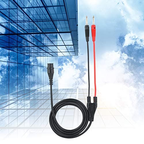 Akozon Câble mâle BNC mâle Fiche mâle à fiche banane Câble coaxial Oscilloscope Cordon de test 120 cm P1203 avec cercles de protection en silicone