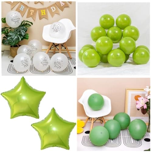 Decoration 90 ans anniversaire femme, Ballon Vert Blanc 90 anniversaire femme, Decoration anniversaire 90 ans Vert, Ballon 90 ans Vert Déco anniversaire, 90 hommes femmes Vert 90 ans Decoration fête