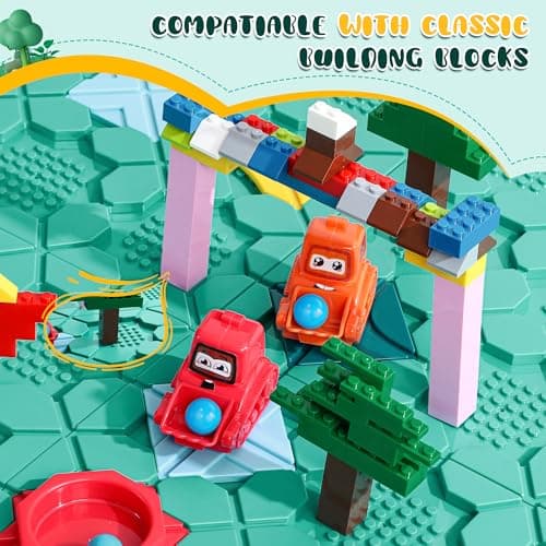 fygurso Jeux logiques de Construction de Routes pour Enfants, Grands Jeux de Plateau STEM de Puzzles, Labyrinthe Jeu de société, Jouets éducatifs Montessori, Cadeaux d'anniversaire pour Les 4-8 Ans