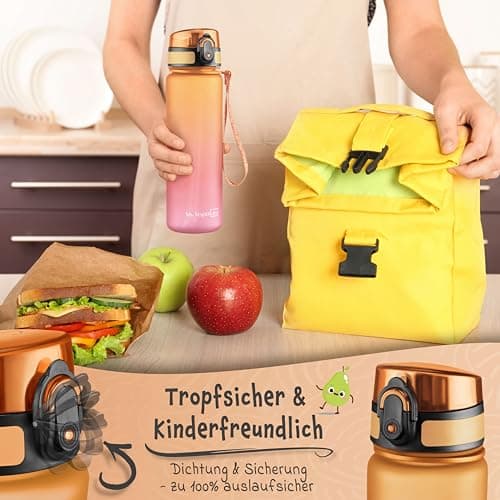 My Vesperbox - Minny - gourde pour enfant étanche - avec paille ou tamis - 350ml, 500ml - gourde en tritan léger - sans BPA - pour maternelle, école