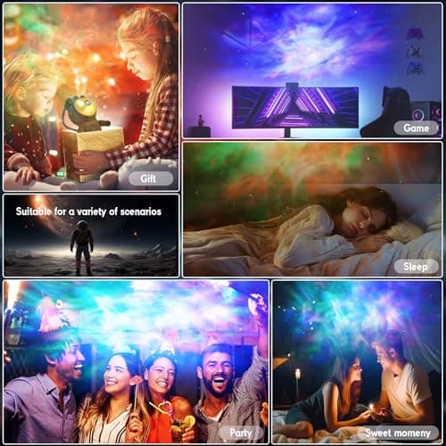 Astronaute Galaxy Projecteur Ciel étoilé Veilleuse, Avec Nébuleuses, Minuterie et Télécommande,Chambre à Coucher Lampe Plafond,Cadeaux Pour Enfants et Adultes