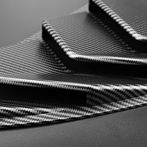 KUNGKIC Lot de 2 persiennes de fenêtre latérale arrière pour Tesla Model 3 2017-2024,Housses de persiennes de fenêtre, ABS,Pare-Soleil,Pluie,décoration extérieure Cool (Fibre de Carbone Mat)