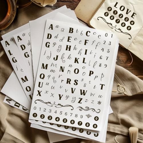 PH PandaHall 26 Tampons Transparents avec Lettres de L'Alphabet Tampon en Silicone avec Chiffres et Lettres Majuscules Tampon en Caoutchouc Sceau Transparent pour la Cartes Scrapbooking