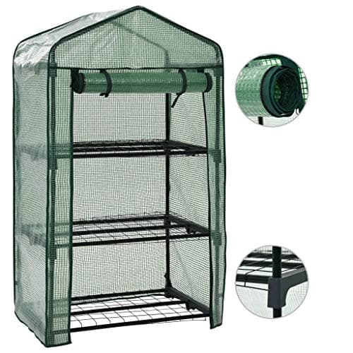 Homgoday Mini serre sur 3 niveaux 69 x 49 x 125 cm, Serre de jardin, Serre de jardin, Serre de jardin, Serre de balcon, Serre pour jardin