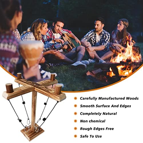 Jeu de Lancer d'anneaux pour Adultes 4 Joueurs ZAKVOP TIK Tok Jouet Crochet et Jeu de Lancer d'anneaux, Hooks Ring Toss Game Jeu interactif Rapide pourfFête à la Maison