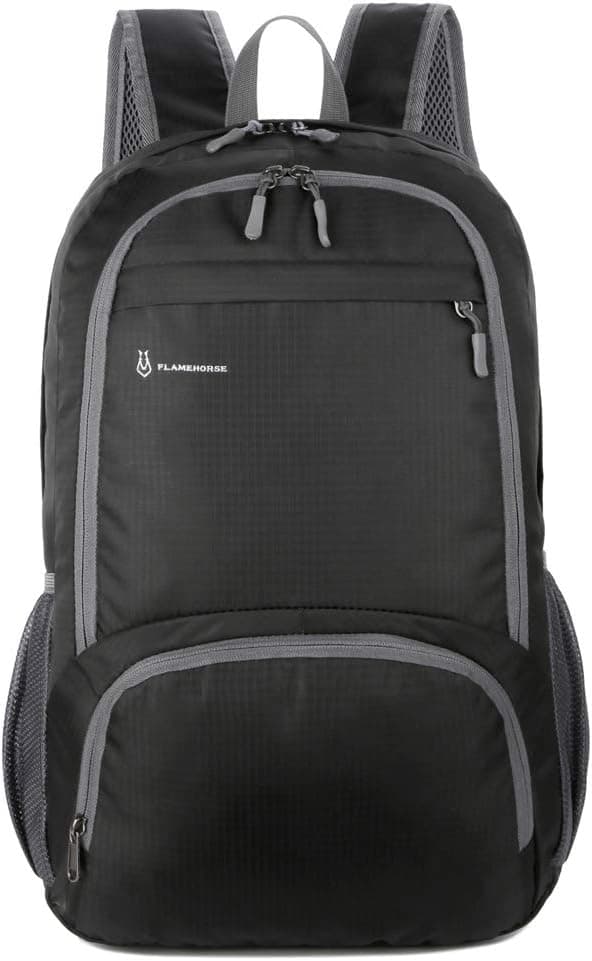 30L Sac À Dos Imperméable Pliable Haute Capacité Ultralight Robust Pour Randonnée Camping Voyage Outdoor Hommes Femmes (noir)