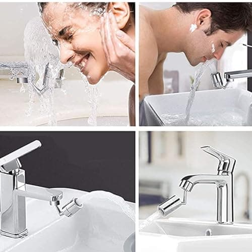 Pivotant Aérateur de Robinet Aérateur de Robinet Mousseur Robinet Cuisine Embout Robinet Salle de Bain Rotating Faucet Aérateur Robinet 2 Modes Adaptés a la Salle de Bain et a la Cuisine