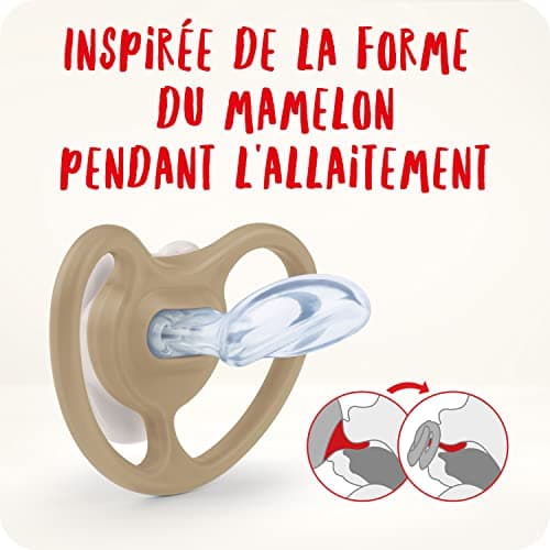 NUK Space Day & Night Tetine pour bébé | 18-36 mois | Sucettes phosphorescentes avec aérations extra-larges pour les peaux sensibles | Silicone sans BPA | Zèbre & Lion | Lot de 4