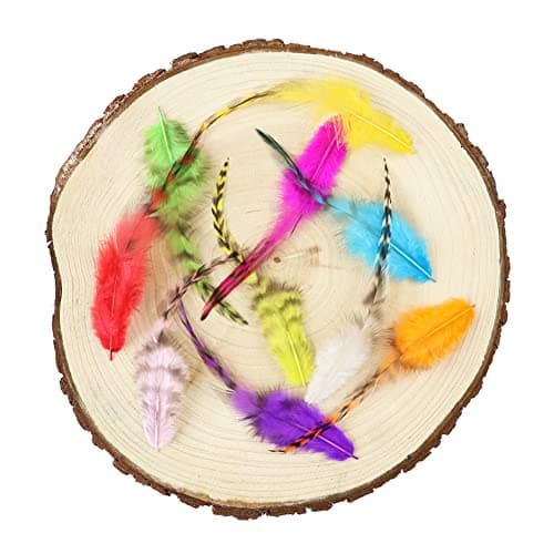 URFEDA Plumes de Faisan, NettoyéEs Professionnellement 8-13cm Plume Artificielle Plumes de Faisan 100pcs Naturelles Plumes Faisan Paquet de 100 Plume de Faisan Naturelle Rouge