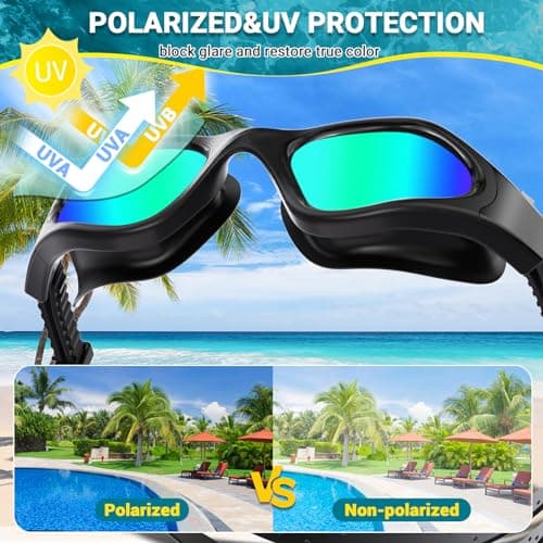 Winline Lunettes de Natation Antibuée Anti-fuite Protection UV Clear View,Lunettes Piscine Polarisée/Non Polarisée pour Hommes Femmes Adultes Adolescents