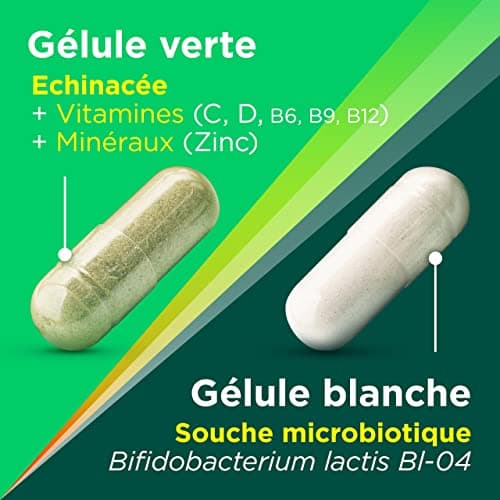 Berocca® Immunité Défense - Préparez vos défenses naturelles - Echinacée, Vitamine D, Vitamine C, et Zinc - Souche microbiotique- Complément alimentaire - 112 comprimés (2x56) - Fabriqué en France
