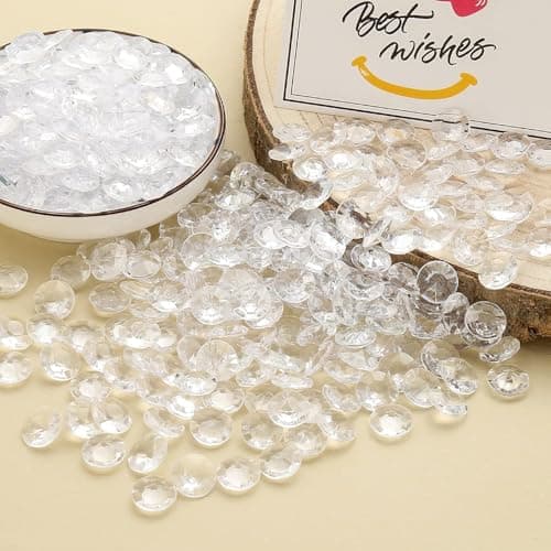 HERZWILD 3100 Petits Cristaux en Forme de Diamants 6mm pour Les Décoration de Table Mariage, Perles De Vase,Loisirs Créatifs.(6mm)