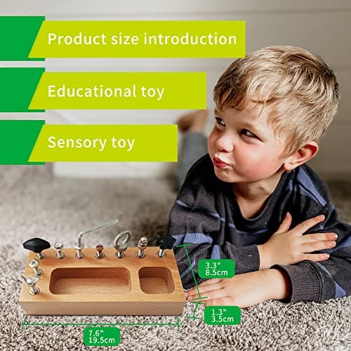 TenFans Jouets Montessori pour 1 2 3 4 Ans, Jouets en Bois pour Enfants, Jouets de motricité Fine, Jouets sensoriels pour Tout-Petits, Jouets d’Apprentissage préscolaires pour Les Voyages en Bas âge