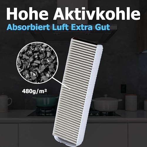 Tops Filtre à charbon actif pour Bora Pure PUAKF - Filtre de qualité supérieure pour votre plaque de cuisson Bora avec hotte aspirante PURU ou PUXU (1 paquet)