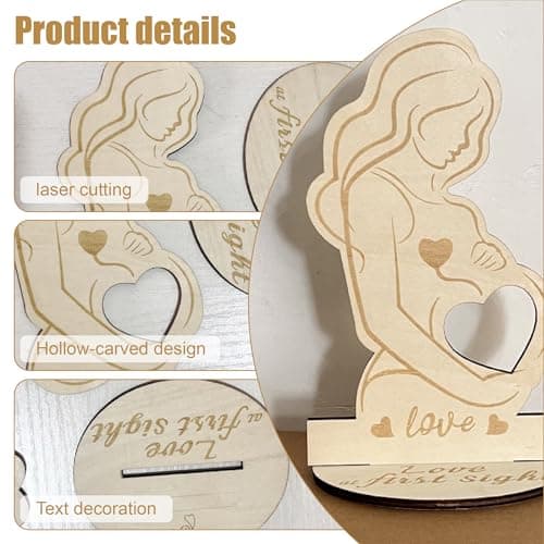 LQIOACU 1 PCS cadeau futur parents cadre empreinte bébé photo grossesse cadre photo pour femme enceinte Echographie à Bébé Photo Ultrasons pour Amie Enceinte Cadre Sonogramme