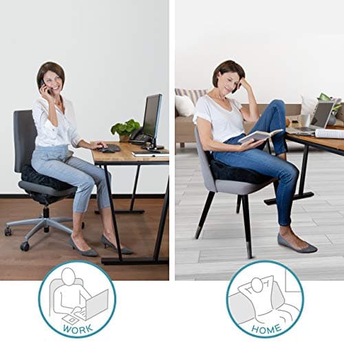 bonmedico Coussin de Chaise Rehausseur - Coussin Ergonomique et Orthopédique pour Bureau, Voiture, Maison, Support en Mousse Rembourrée