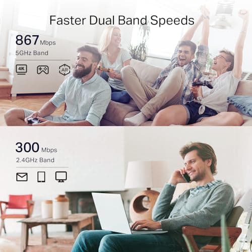 TP-Link Repeteur WiFi RE330, Amplificateur WiFi AC1200 Mbps, Port Ethernet Gigabit, Repeteur WiFi Puissant, compatible avec les box internet, profitez sans changer votre Box