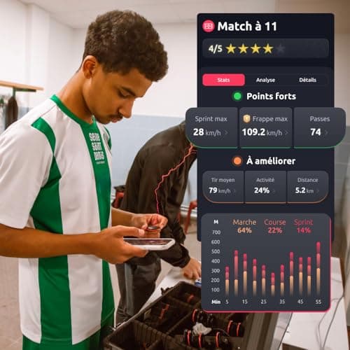 Footbar Meteor - Tracker d'Activité pour Le Football. Application de Suivi et évaluation de la Performance au Foot et du Style de Jeu pour iOS Android