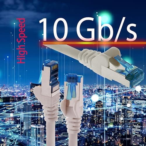 1aTTack.de Câble patch - 10x 2m Ethernet, réseau, câble LAN CAT6a (pour réseaux gigabit, routeurs, commutateurs, modems avec entrée RJ45-10 couleurs)