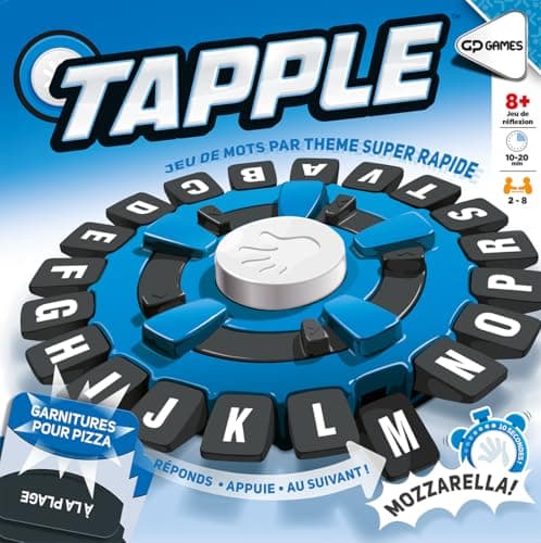 TAPPLE, Jeu de Mots électronique, Rapidité et réflexion, 2 à 8 Joueurs, pour Les Enfants dès 8 Ans, TAP01