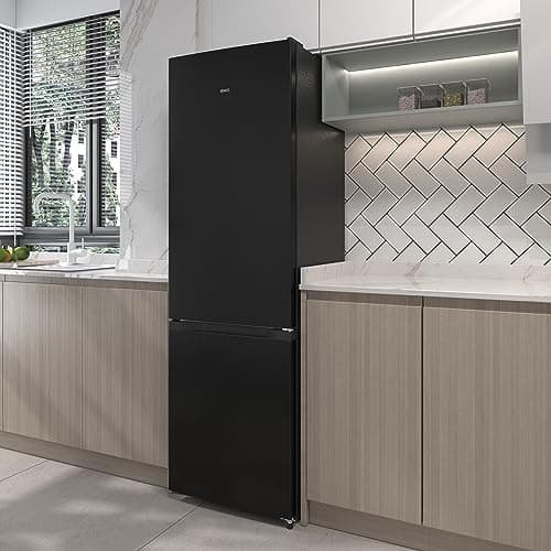 CHIQ Réfrigérateur congélateur bas FBM260L 262L (187+75), Low frost, Acier inoxydable, Portes réversibles, 39 db, 12 ans de garantie sur le compresseur
