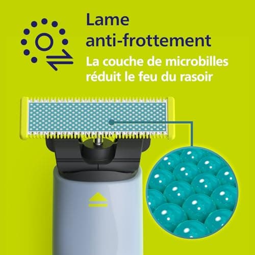 Philips Genuine OneBlade - lame de rechange anti-frottement, pour rasoir/tondeuse électrique OneBlade, 1 unité, modèle QP215/50