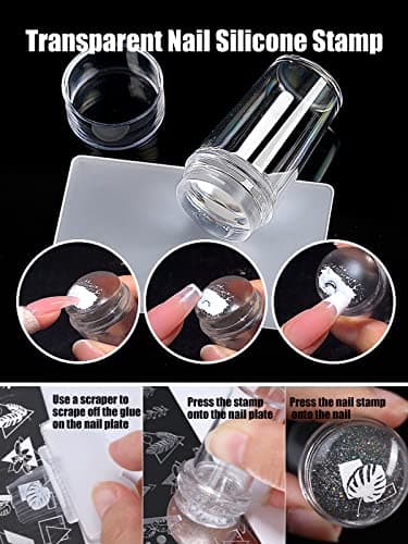 Gorvalin Kit French Manucure Semi Permanent, Rose et Noir Vernis Pinceau Nail Art Ongles Vernis à Ongles Lisse Gel Polish Nail Art Stamper pour French Manucure Nail Art