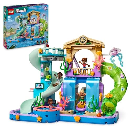 LEGO Friends Le Parc Aquatique de Heartlake City - Set de Construction - Jeu Créatif pour Les Enfants dès 8 Ans - Inclut 3 Mini-poupées, Une Micro-poupée, 3 Toboggans et Un Jacuzzi 42630