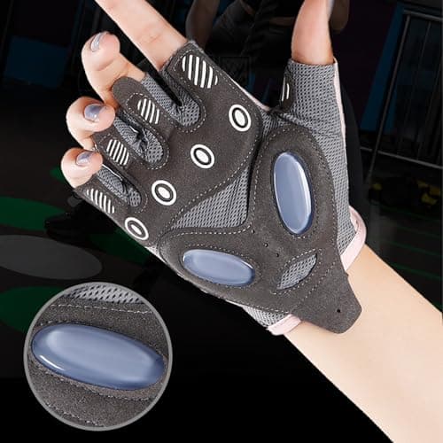 HSLXBY Gants de Fitness,Gants de Sport,Gant Fitness pour Femme,Respirant Anti-dérapant Gants Fitness,Gants Cyclisme Demi-Doigts,Gants de Cyclisme,Gants d'haltérophilie,Gants de Gym pour Exercice