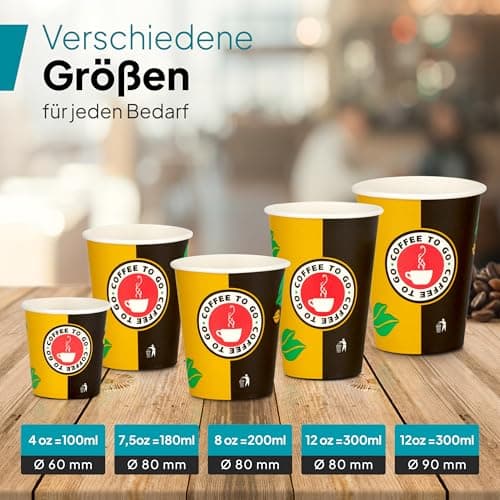 Commerline Lot de 2500 gobelets à café en carton jetables - 100 ml - En papier dur - Pour café/thé (2500, 4oz/100 ml)