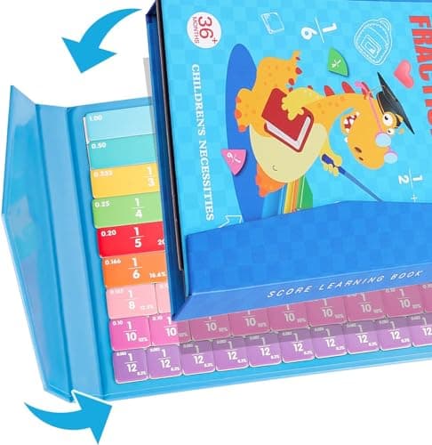 Jeux pour Apprendre Les Fractions,Outils d'apprentissage,Apprendre a Compter,Learning ressources,Montessori Jeux Enfant 5 Ans