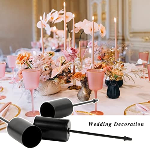 8Pc Bougeoirs Noir Chandelier en Fer Decoration Table Porte-Bougie pour Couronnes Decoration Table pour Noël Mariage Cérémonie Anniversaire Saint Valentin (Noir)